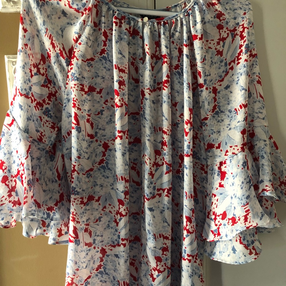 Pretty blouse with bell sleeves!